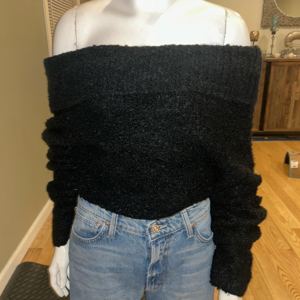 Urban Outfitters Black Off-Shoulder Sweater